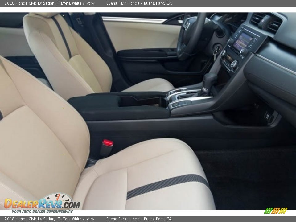 2018 Honda Civic LX Sedan Taffeta White / Ivory Photo #27