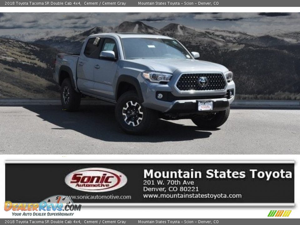 2018 Toyota Tacoma SR Double Cab 4x4 Cement / Cement Gray Photo #1