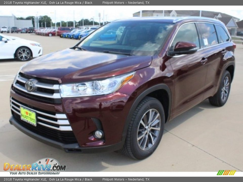 2018 Toyota Highlander XLE Ooh La La Rouge Mica / Black Photo #3