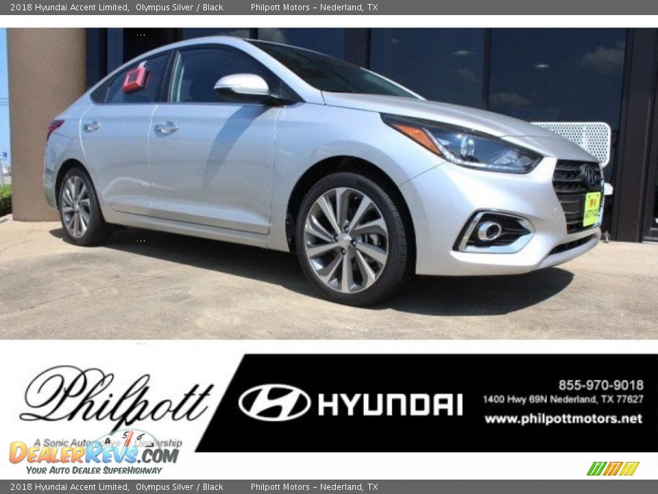 2018 Hyundai Accent Limited Olympus Silver / Black Photo #1