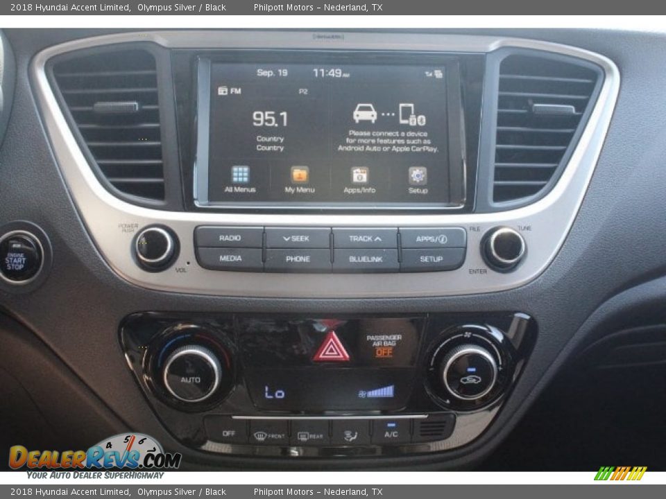 2018 Hyundai Accent Limited Olympus Silver / Black Photo #13