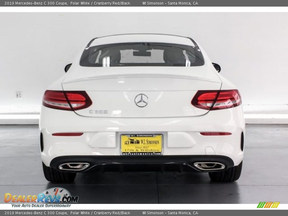 2019 Mercedes-Benz C 300 Coupe Polar White / Cranberry Red/Black Photo #3
