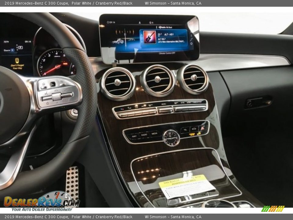 2019 Mercedes-Benz C 300 Coupe Polar White / Cranberry Red/Black Photo #6