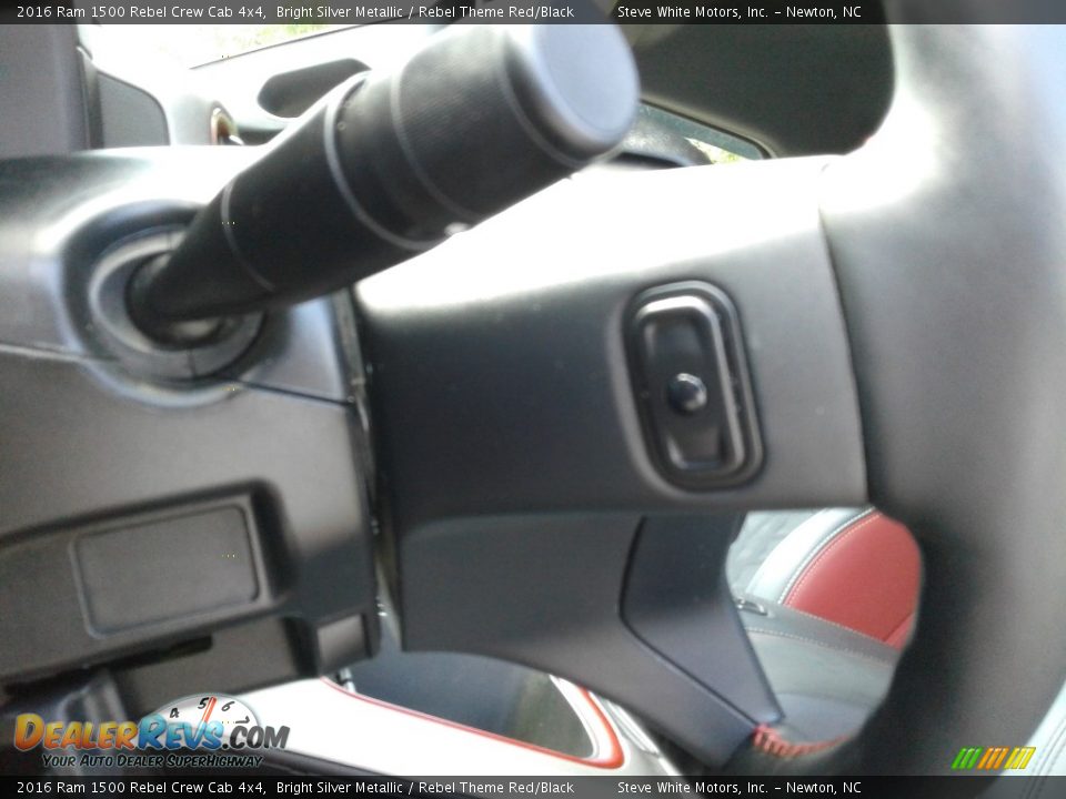 2016 Ram 1500 Rebel Crew Cab 4x4 Bright Silver Metallic / Rebel Theme Red/Black Photo #16