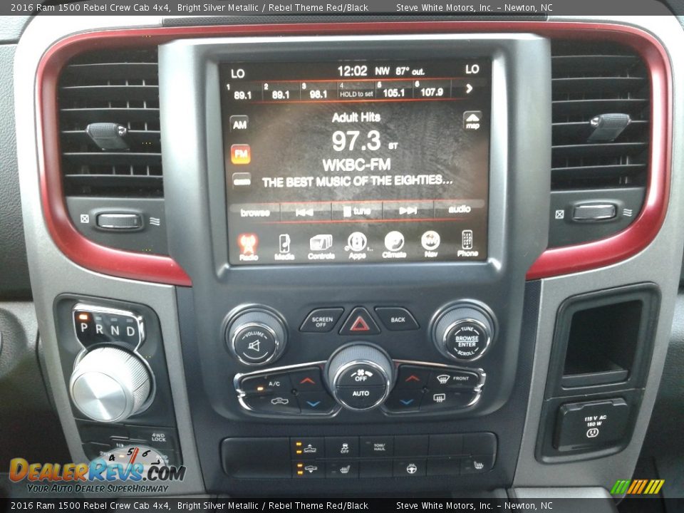 2016 Ram 1500 Rebel Crew Cab 4x4 Bright Silver Metallic / Rebel Theme Red/Black Photo #20