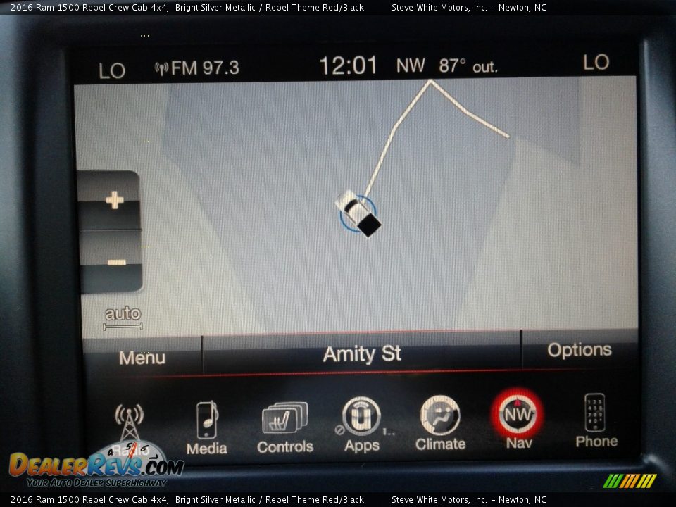 2016 Ram 1500 Rebel Crew Cab 4x4 Bright Silver Metallic / Rebel Theme Red/Black Photo #23