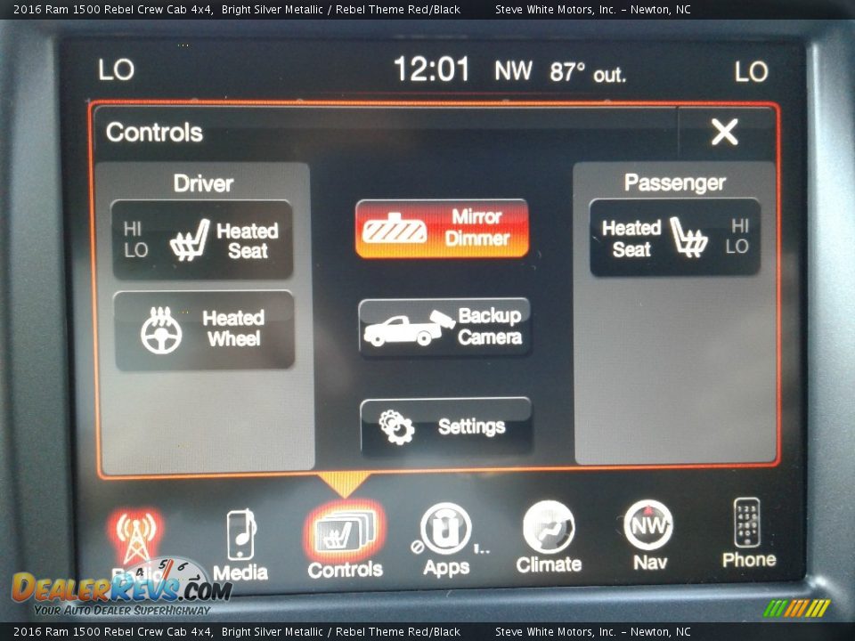 2016 Ram 1500 Rebel Crew Cab 4x4 Bright Silver Metallic / Rebel Theme Red/Black Photo #24