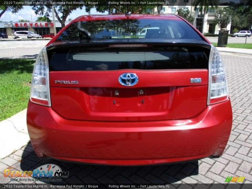 2010 Toyota Prius Hybrid IV Barcelona Red Metallic / Bisque Photo #7