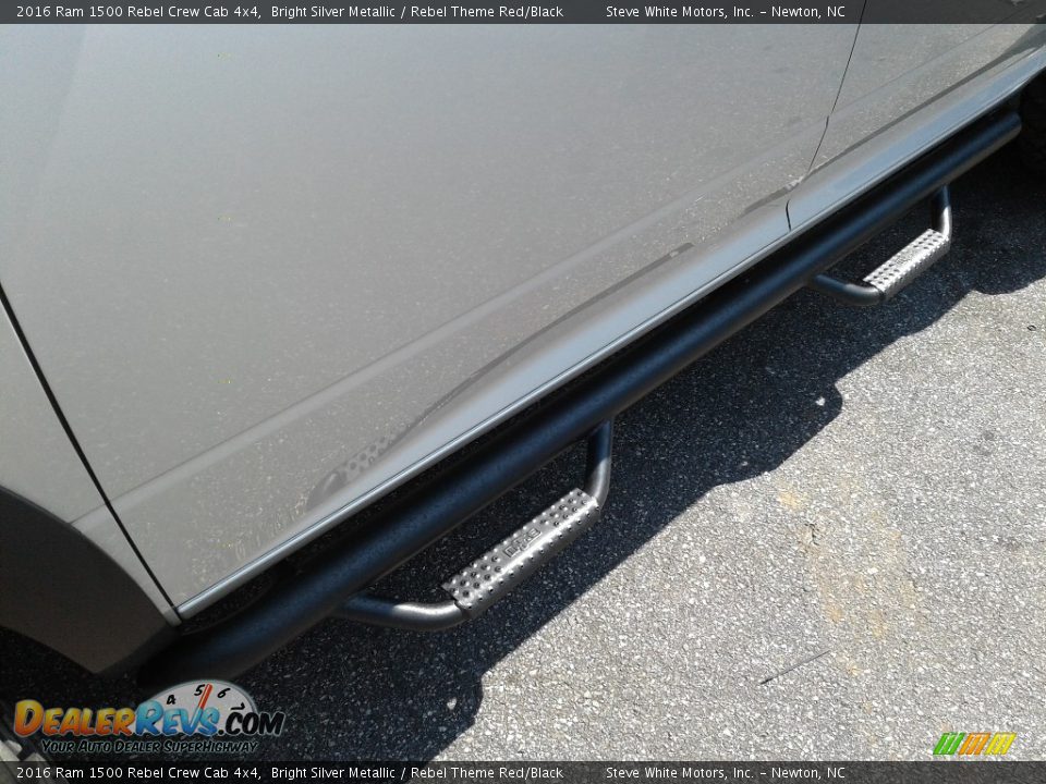 2016 Ram 1500 Rebel Crew Cab 4x4 Bright Silver Metallic / Rebel Theme Red/Black Photo #35