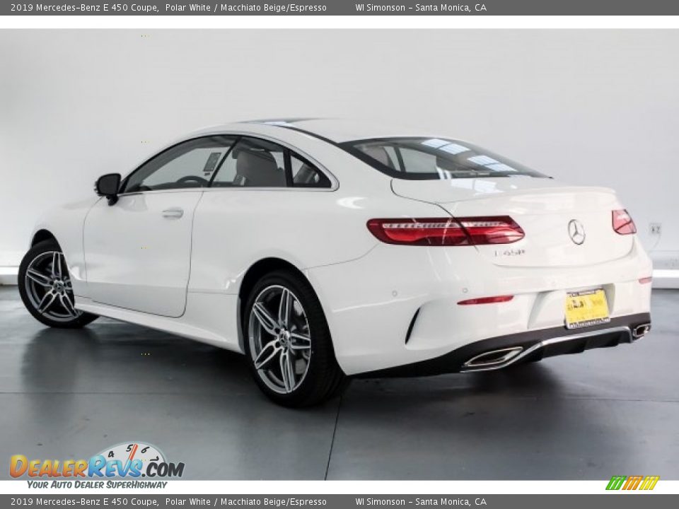 2019 Mercedes-Benz E 450 Coupe Polar White / Macchiato Beige/Espresso Photo #2