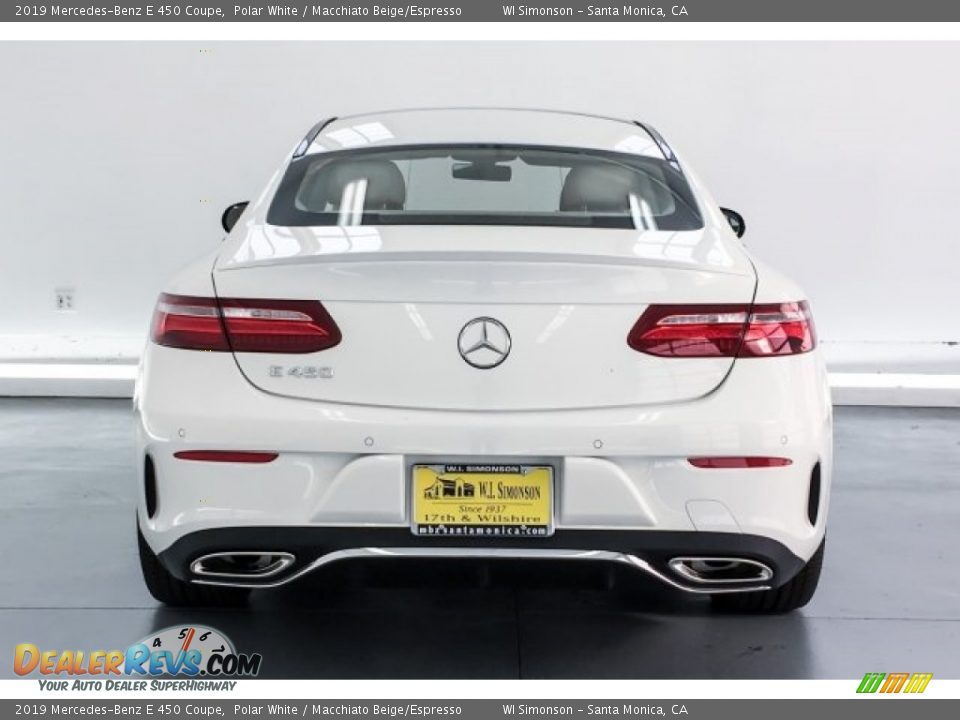 2019 Mercedes-Benz E 450 Coupe Polar White / Macchiato Beige/Espresso Photo #3
