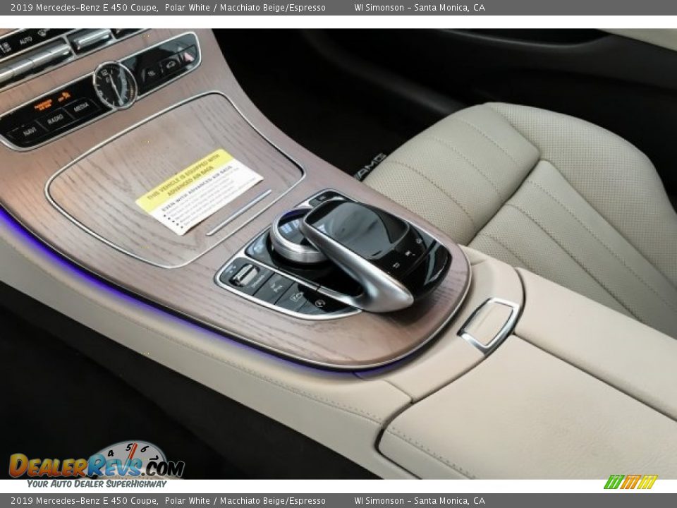2019 Mercedes-Benz E 450 Coupe Polar White / Macchiato Beige/Espresso Photo #7