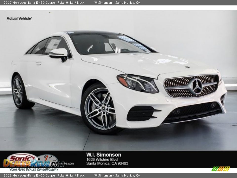 2019 Mercedes-Benz E 450 Coupe Polar White / Black Photo #1