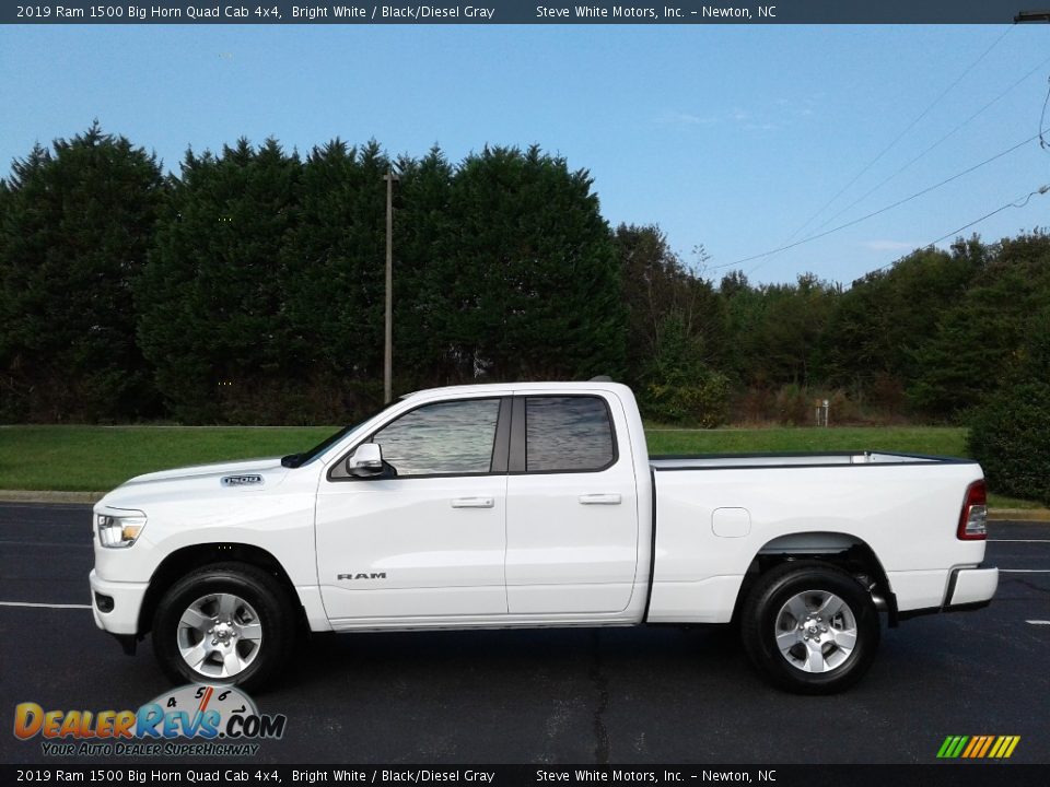 2019 Ram 1500 Big Horn Quad Cab 4x4 Bright White / Black/Diesel Gray Photo #1