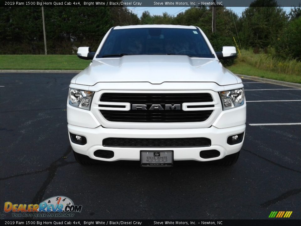 2019 Ram 1500 Big Horn Quad Cab 4x4 Bright White / Black/Diesel Gray Photo #3