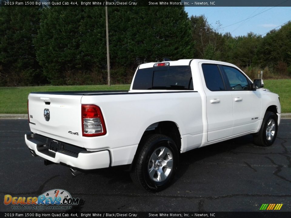 2019 Ram 1500 Big Horn Quad Cab 4x4 Bright White / Black/Diesel Gray Photo #6