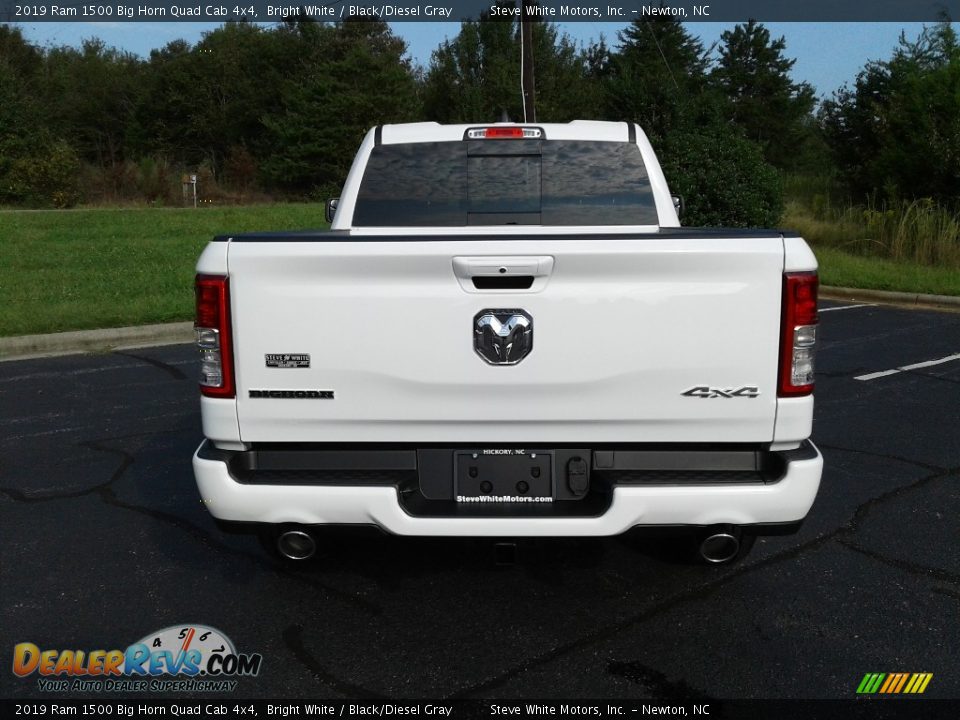 2019 Ram 1500 Big Horn Quad Cab 4x4 Bright White / Black/Diesel Gray Photo #7