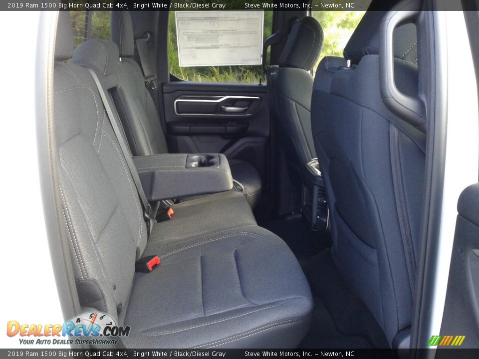 2019 Ram 1500 Big Horn Quad Cab 4x4 Bright White / Black/Diesel Gray Photo #14