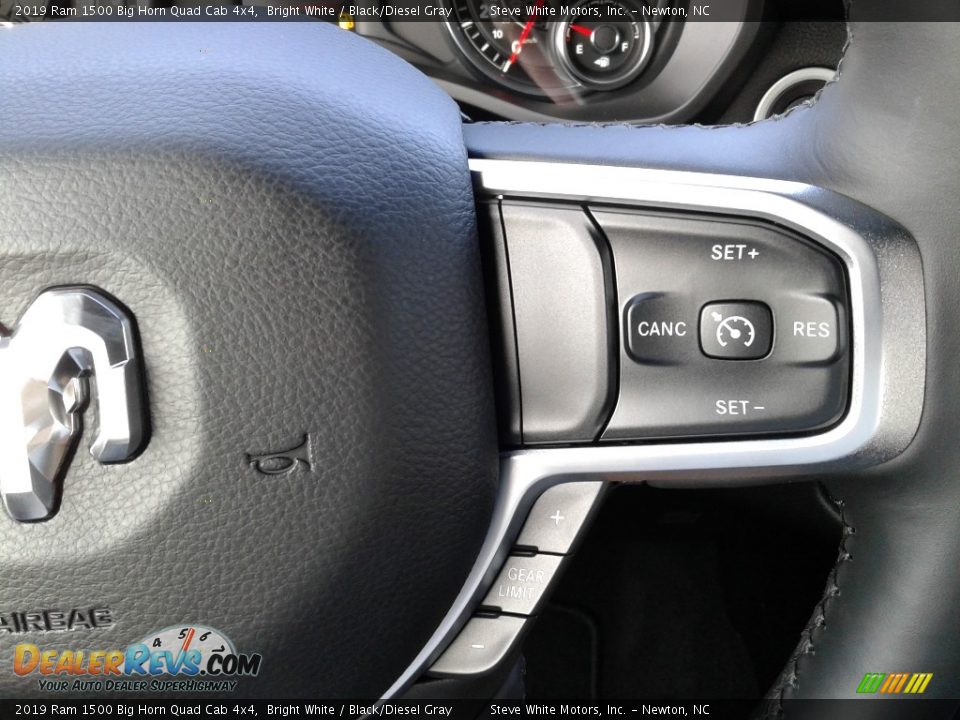 2019 Ram 1500 Big Horn Quad Cab 4x4 Bright White / Black/Diesel Gray Photo #19