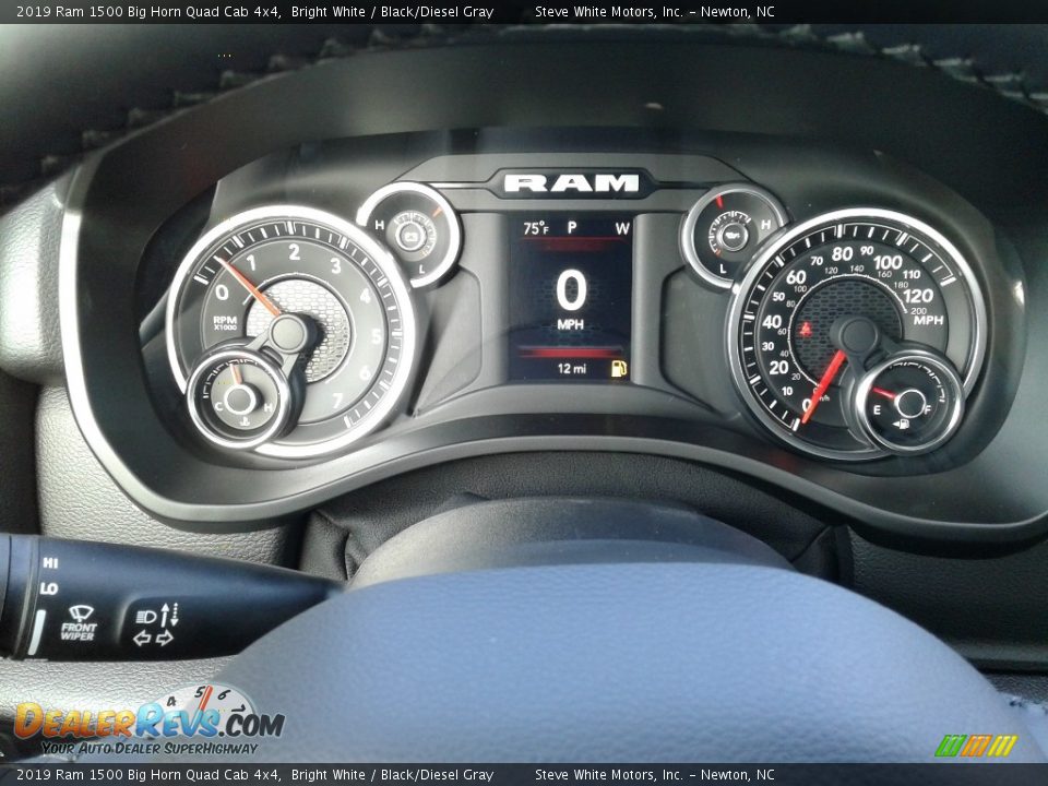 2019 Ram 1500 Big Horn Quad Cab 4x4 Bright White / Black/Diesel Gray Photo #20