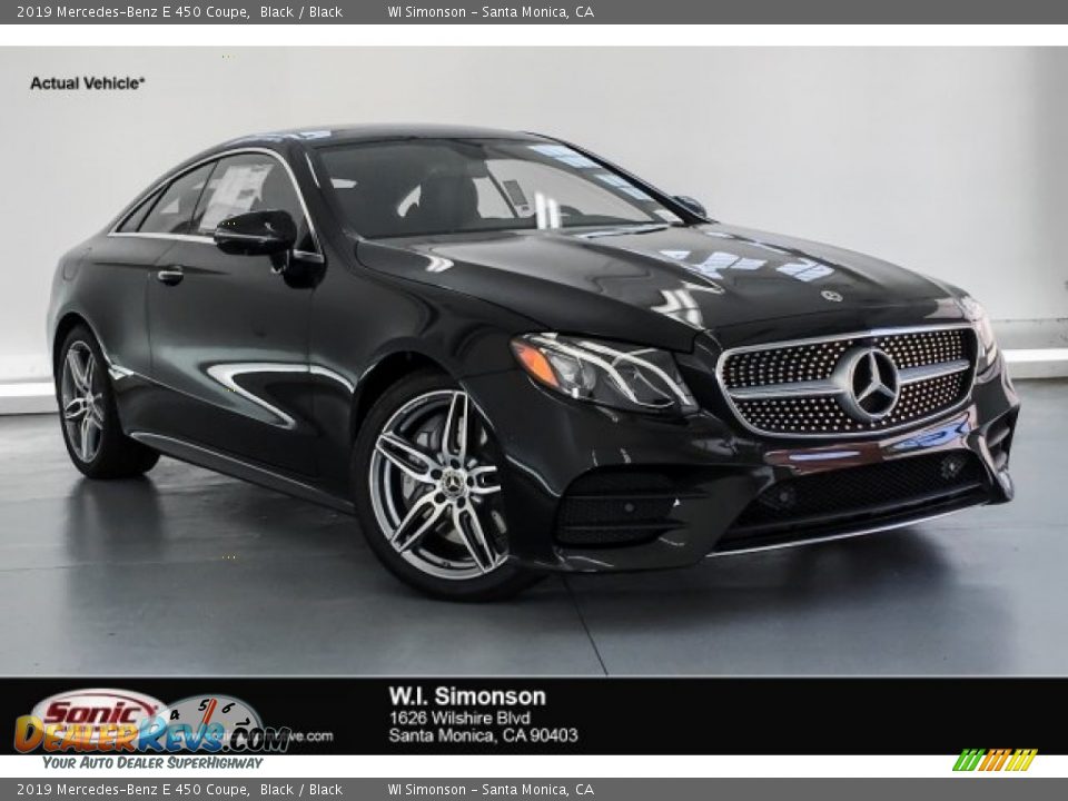 2019 Mercedes-Benz E 450 Coupe Black / Black Photo #1