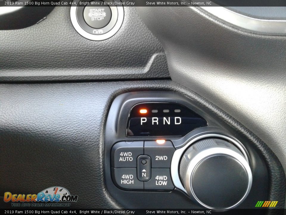 2019 Ram 1500 Big Horn Quad Cab 4x4 Bright White / Black/Diesel Gray Photo #26