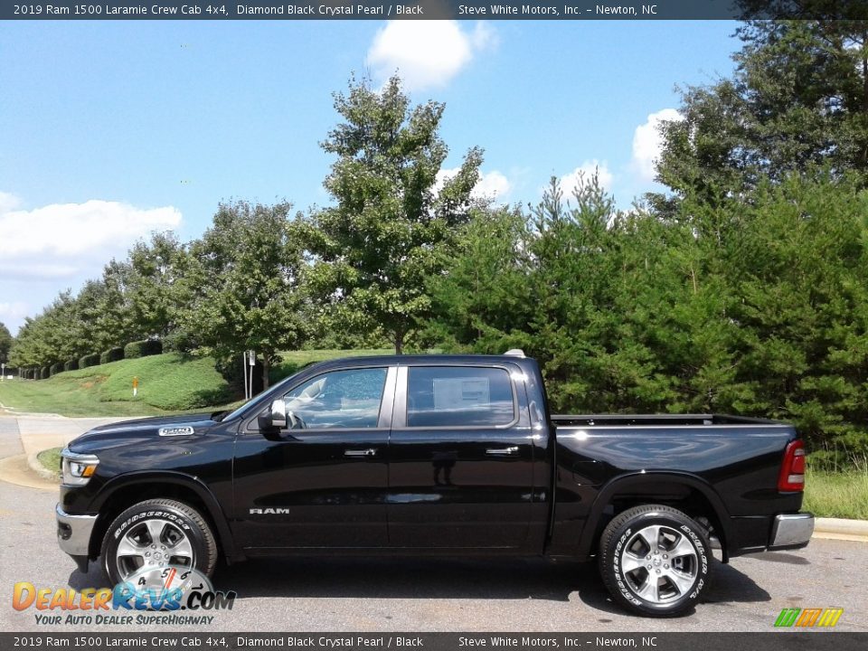 2019 Ram 1500 Laramie Crew Cab 4x4 Diamond Black Crystal Pearl / Black Photo #1