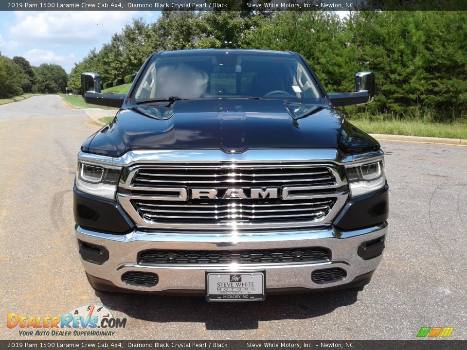 2019 Ram 1500 Laramie Crew Cab 4x4 Diamond Black Crystal Pearl / Black Photo #3