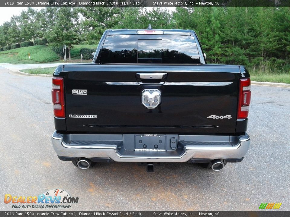 2019 Ram 1500 Laramie Crew Cab 4x4 Diamond Black Crystal Pearl / Black Photo #7