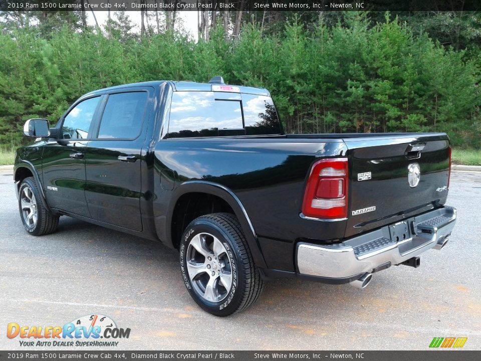 2019 Ram 1500 Laramie Crew Cab 4x4 Diamond Black Crystal Pearl / Black Photo #8