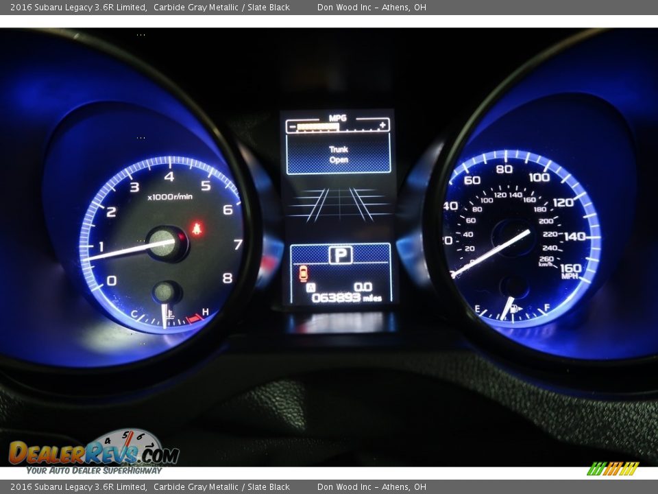 2016 Subaru Legacy 3.6R Limited Carbide Gray Metallic / Slate Black Photo #24