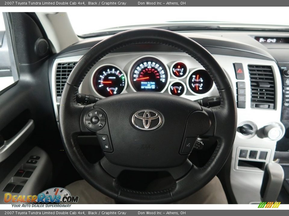 2007 Toyota Tundra Limited Double Cab 4x4 Black / Graphite Gray Photo #21