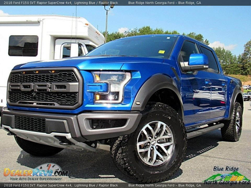2018 Ford F150 SVT Raptor SuperCrew 4x4 Lightning Blue / Raptor Black Photo #1