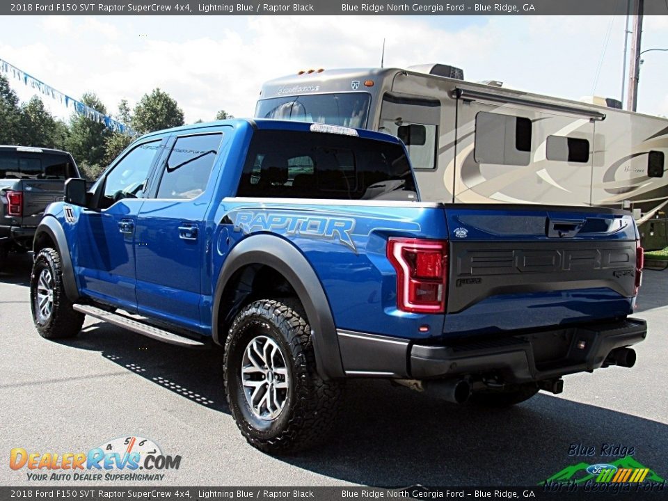 2018 Ford F150 SVT Raptor SuperCrew 4x4 Lightning Blue / Raptor Black Photo #3