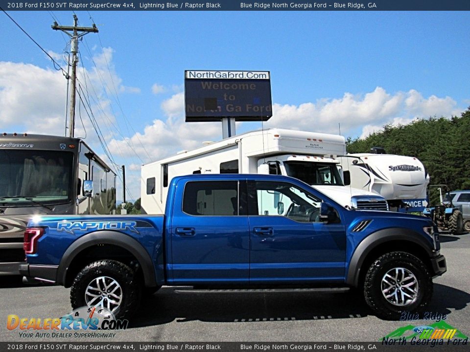 2018 Ford F150 SVT Raptor SuperCrew 4x4 Lightning Blue / Raptor Black Photo #6