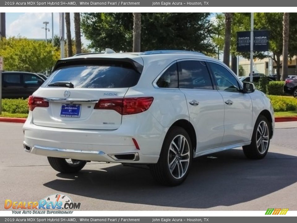 2019 Acura MDX Sport Hybrid SH-AWD White Diamond Pearl / Parchment Photo #7