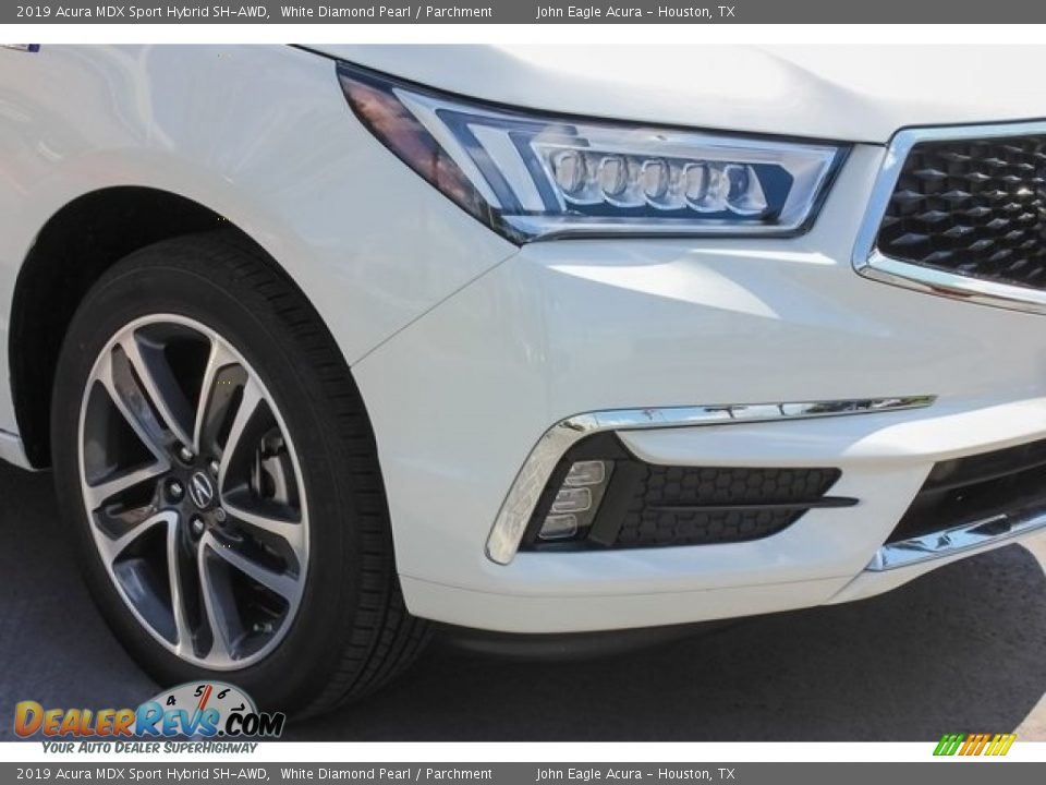 2019 Acura MDX Sport Hybrid SH-AWD White Diamond Pearl / Parchment Photo #11