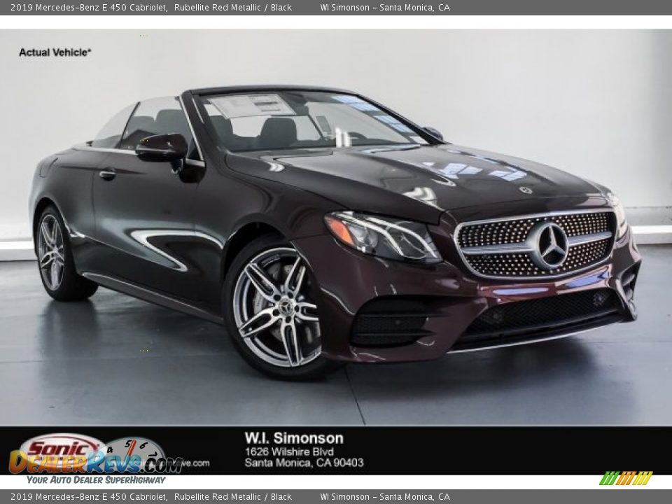 2019 Mercedes-Benz E 450 Cabriolet Rubellite Red Metallic / Black Photo #1
