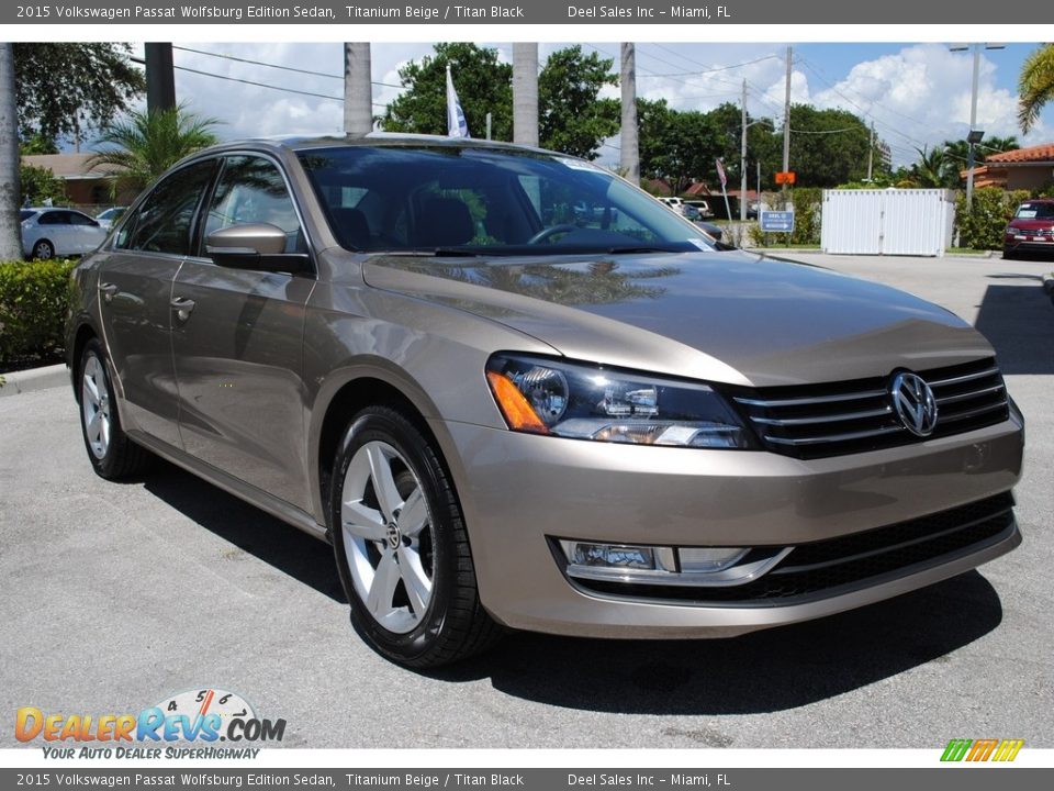 2015 Volkswagen Passat Wolfsburg Edition Sedan Titanium Beige / Titan Black Photo #2