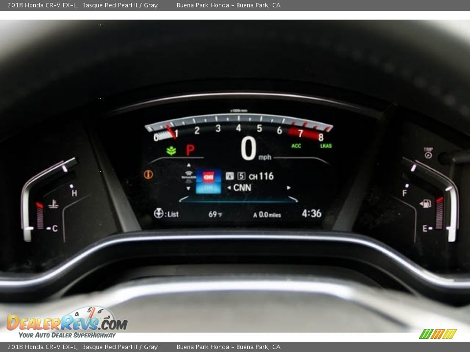 2018 Honda CR-V EX-L Basque Red Pearl II / Gray Photo #9