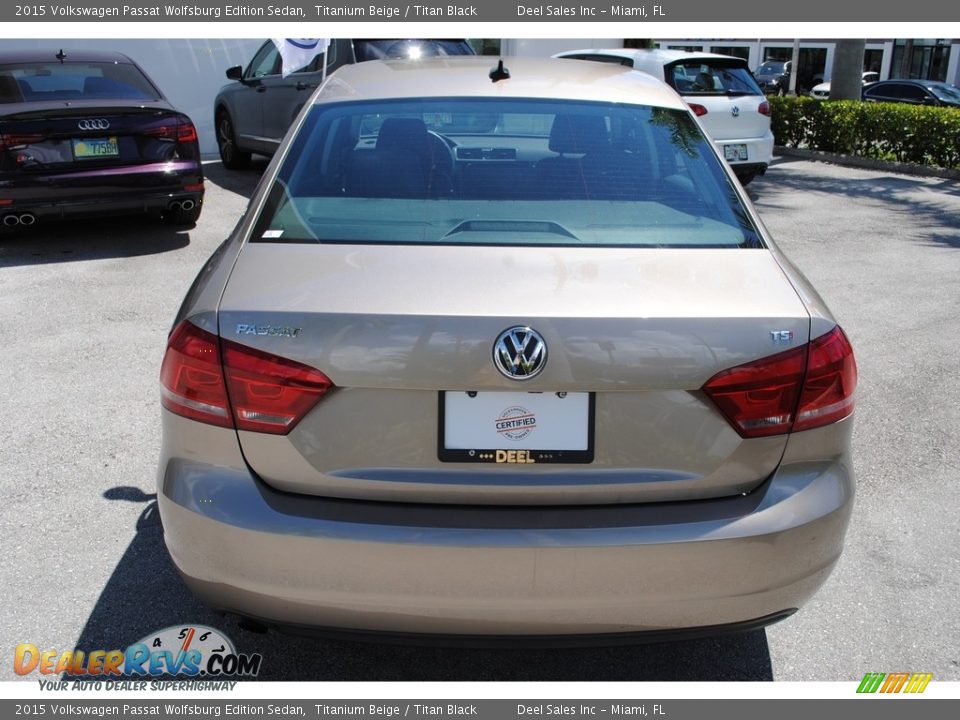2015 Volkswagen Passat Wolfsburg Edition Sedan Titanium Beige / Titan Black Photo #8