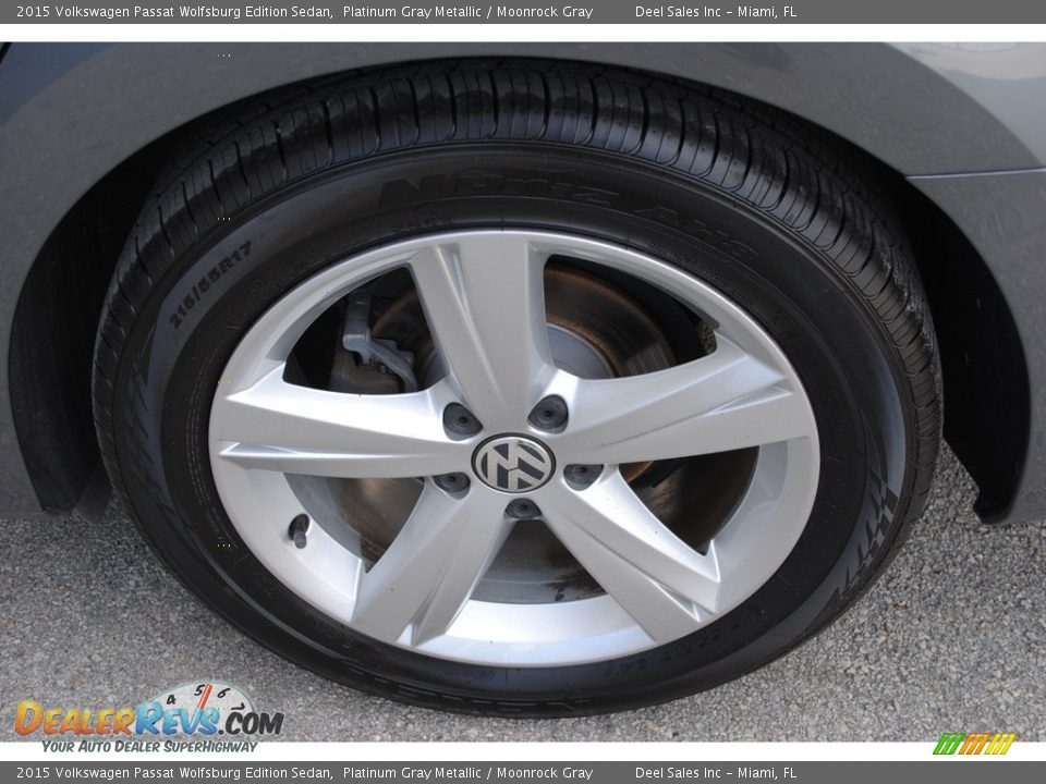 2015 Volkswagen Passat Wolfsburg Edition Sedan Platinum Gray Metallic / Moonrock Gray Photo #10