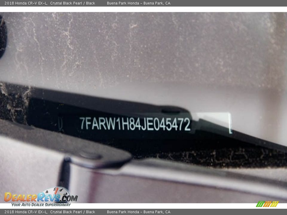 2018 Honda CR-V EX-L Crystal Black Pearl / Black Photo #28