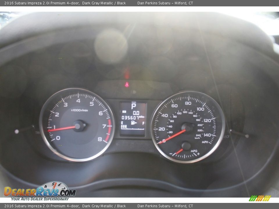 2016 Subaru Impreza 2.0i Premium 4-door Dark Gray Metallic / Black Photo #12