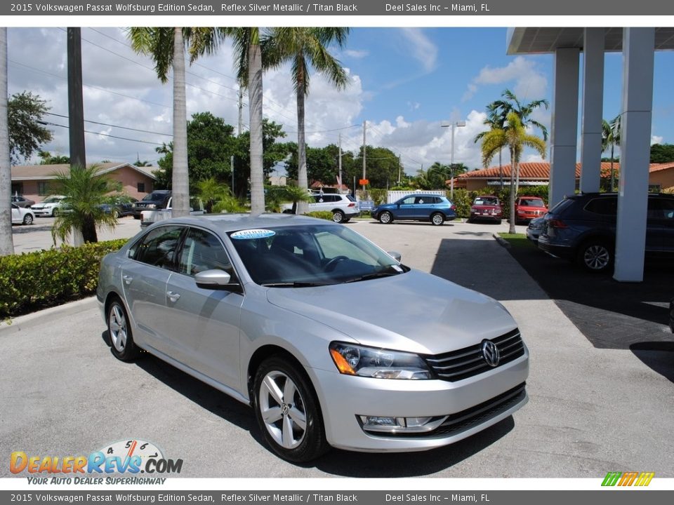 2015 Volkswagen Passat Wolfsburg Edition Sedan Reflex Silver Metallic / Titan Black Photo #1