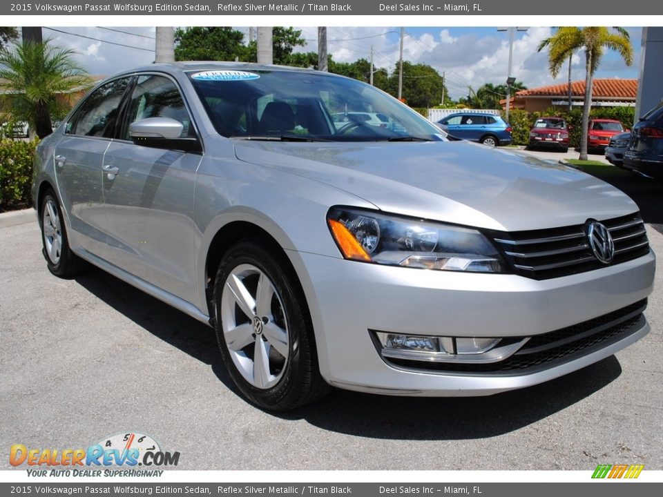 2015 Volkswagen Passat Wolfsburg Edition Sedan Reflex Silver Metallic / Titan Black Photo #2