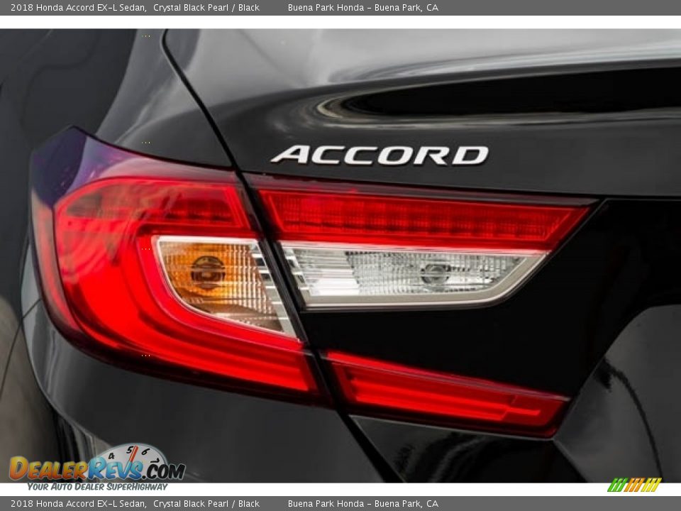 2018 Honda Accord EX-L Sedan Crystal Black Pearl / Black Photo #7