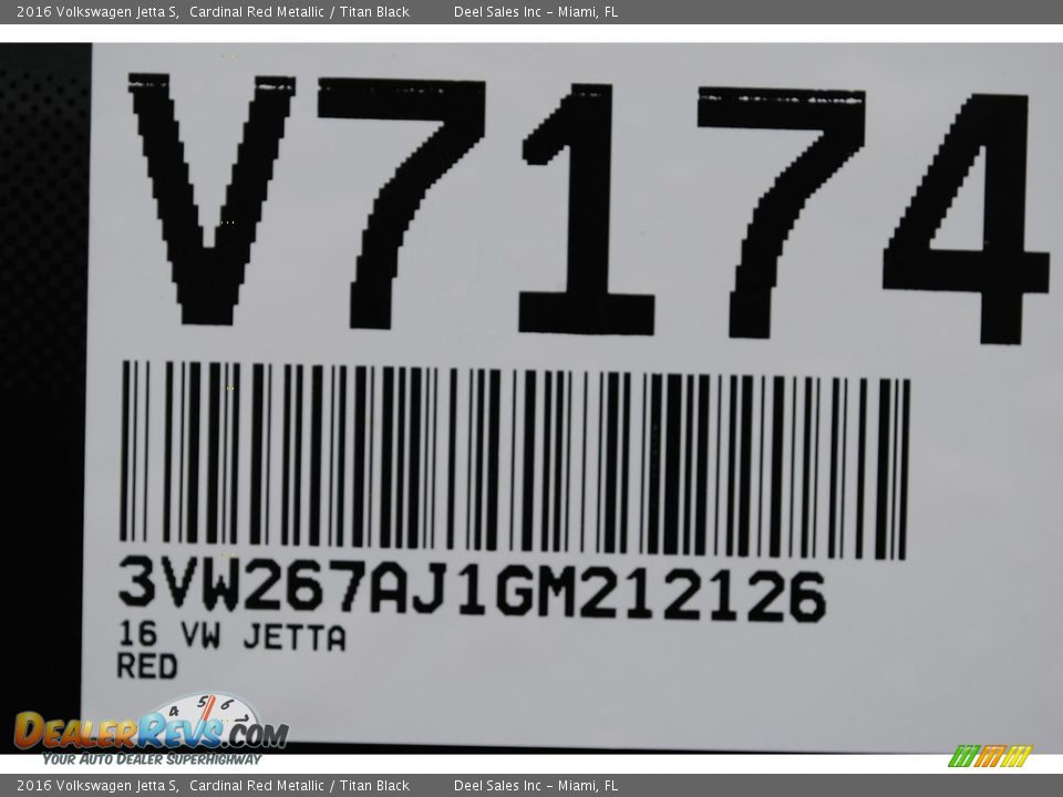 2016 Volkswagen Jetta S Cardinal Red Metallic / Titan Black Photo #20