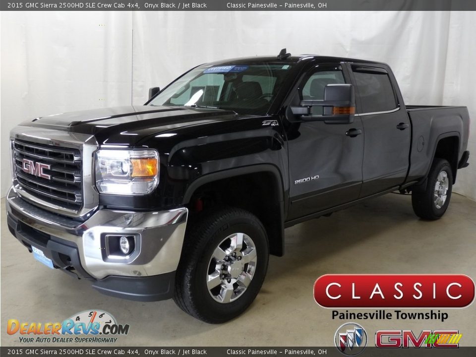 2015 GMC Sierra 2500HD SLE Crew Cab 4x4 Onyx Black / Jet Black Photo #1