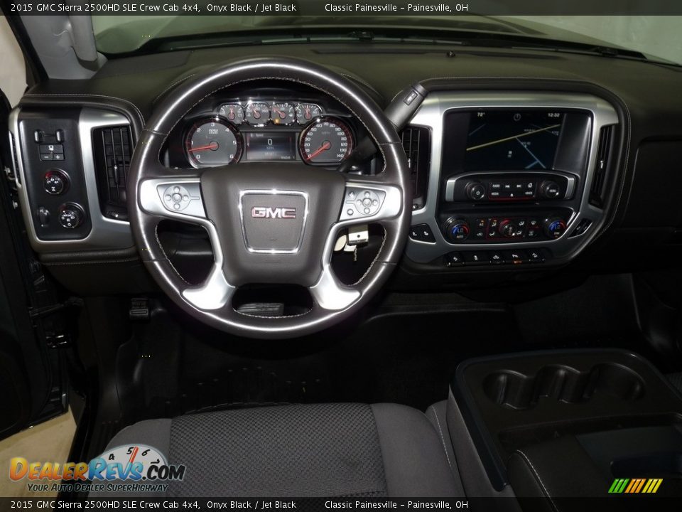 2015 GMC Sierra 2500HD SLE Crew Cab 4x4 Onyx Black / Jet Black Photo #12